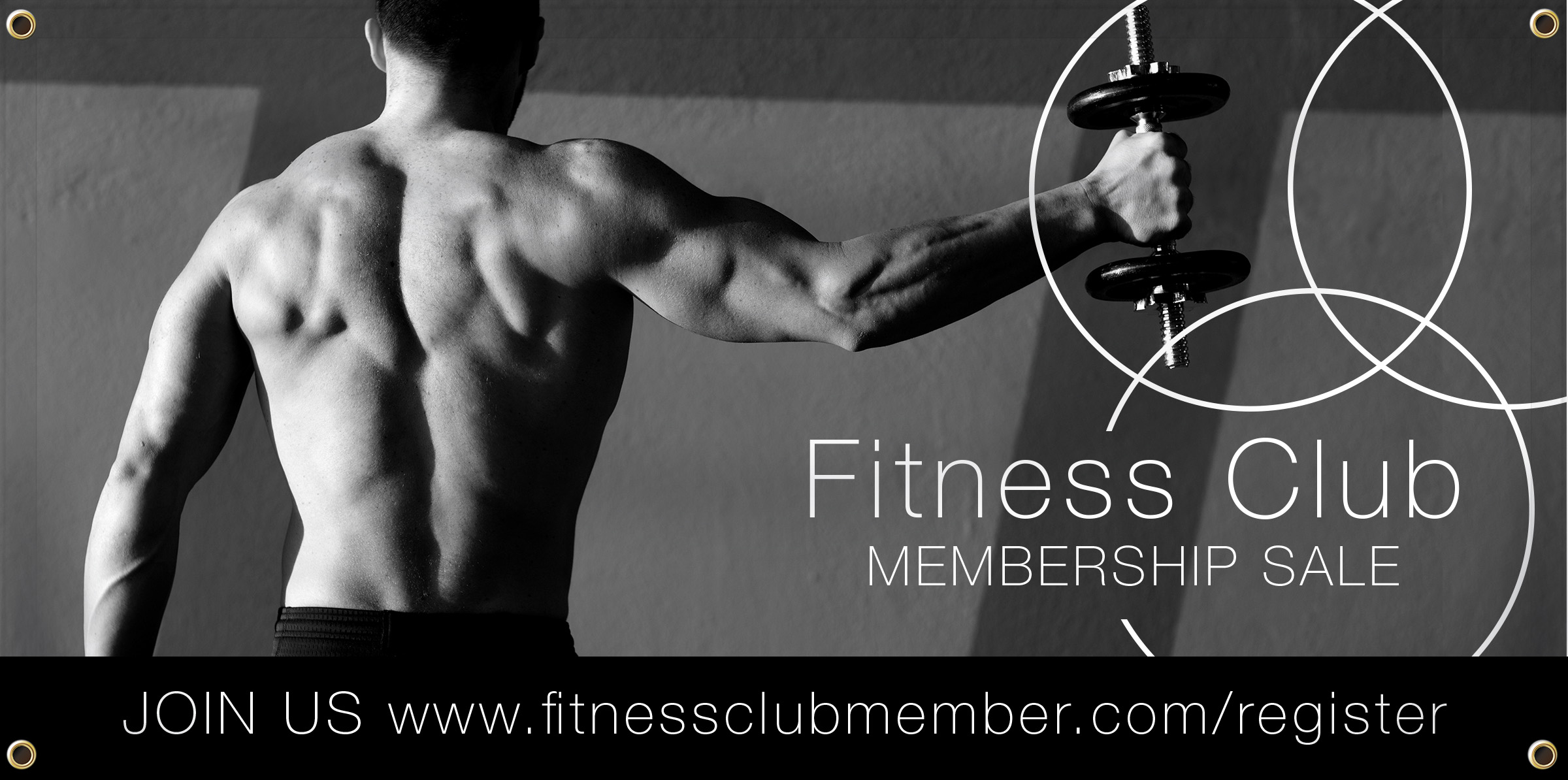 Custom fitness banner