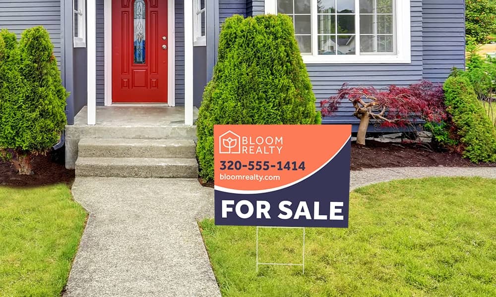 Bloom Reality Lawn Sign | Banners.com