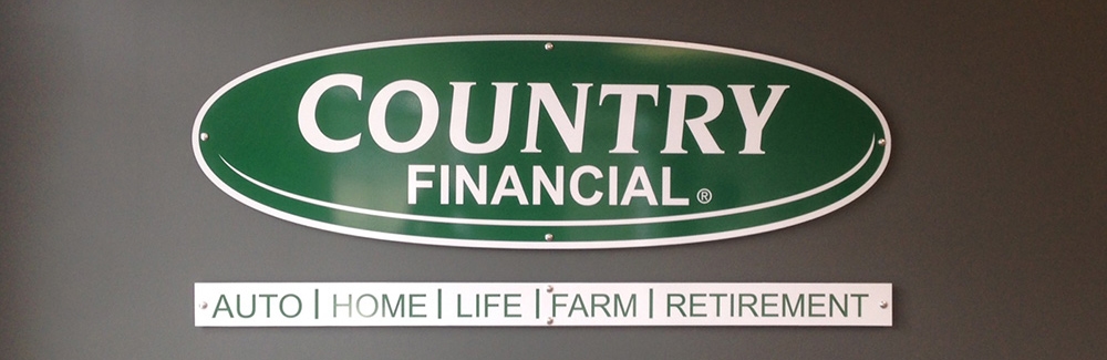 Country Financial Polymetal Sign