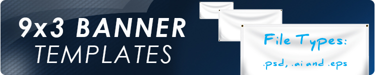 9' x 3' Vinyl Banner Templates | Banners.com