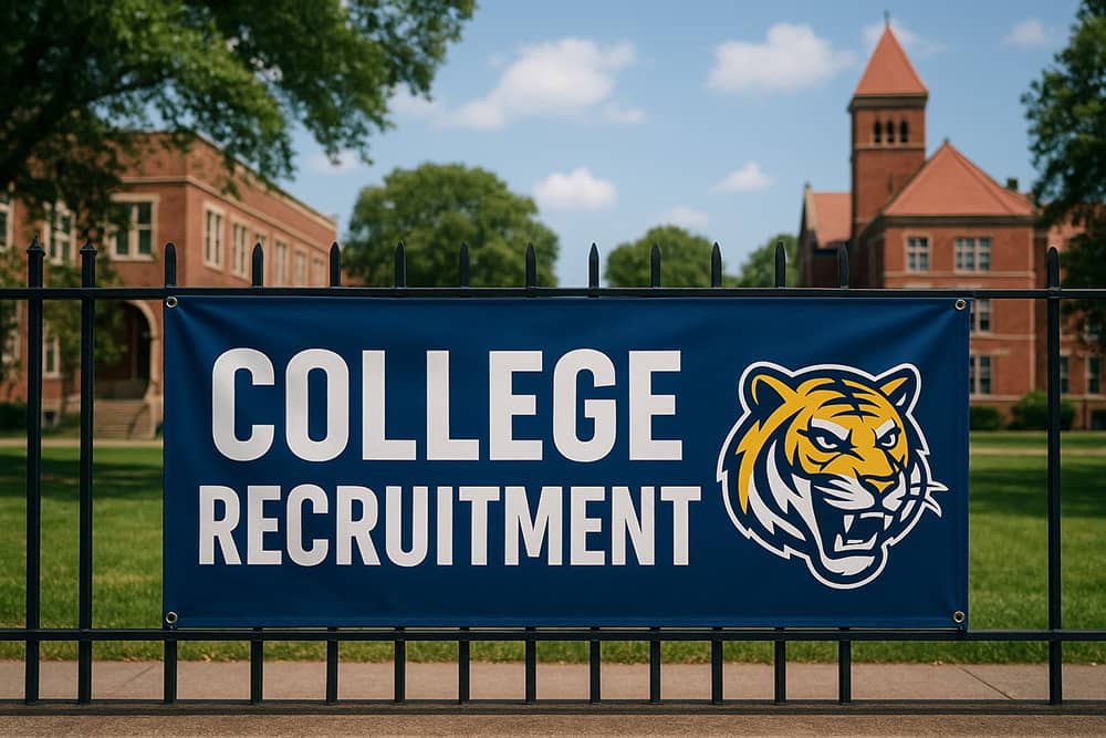 Custom college recruitment banner