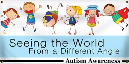 Custom autism awareness banner