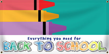 Custom back to school banner