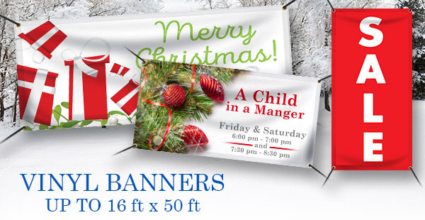 custom christmas banners
