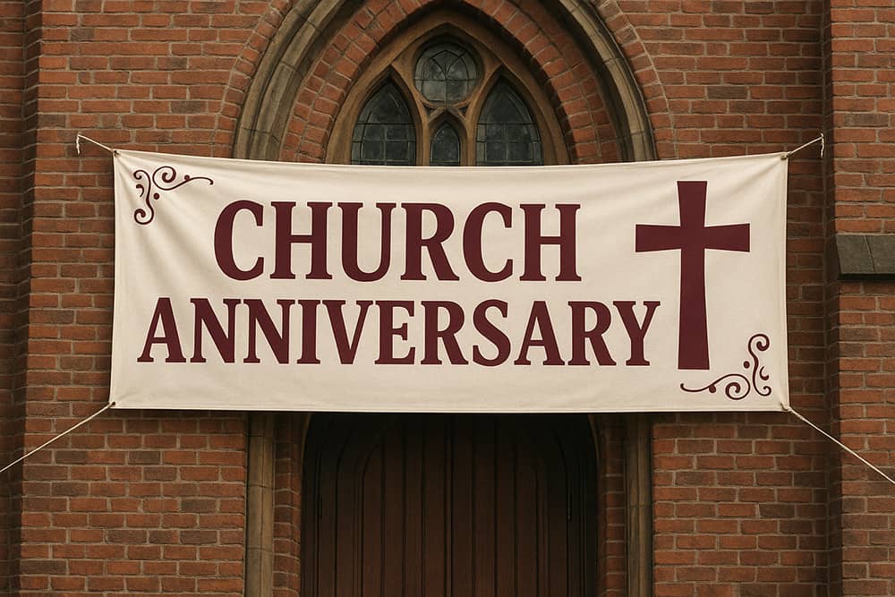 church anniversary banner