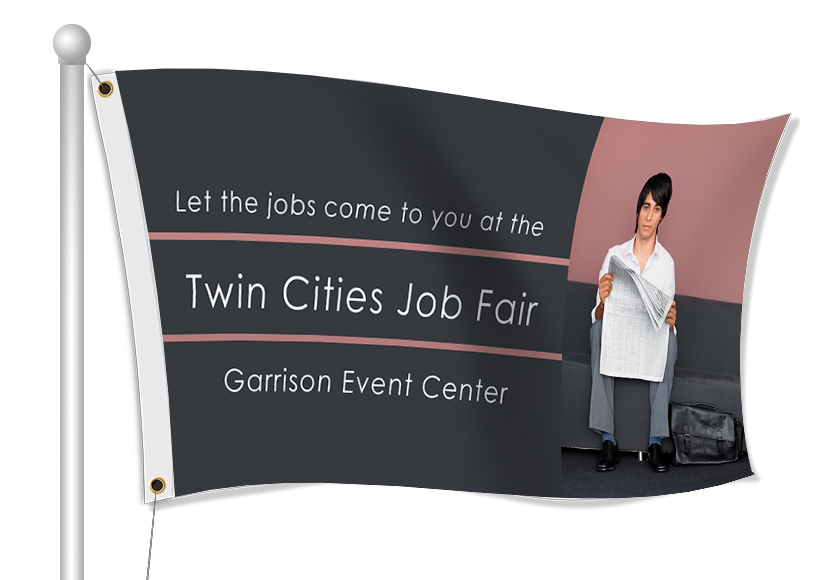 Custom job fair flags