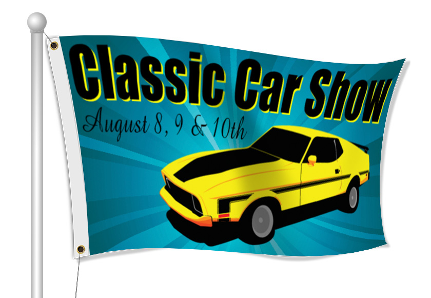 Car Show fabric Flag
