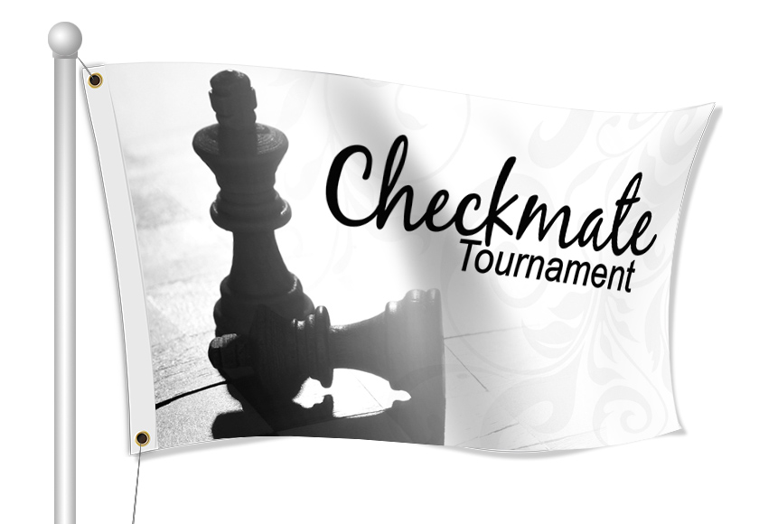 Custom Chess Club Fabric Flag