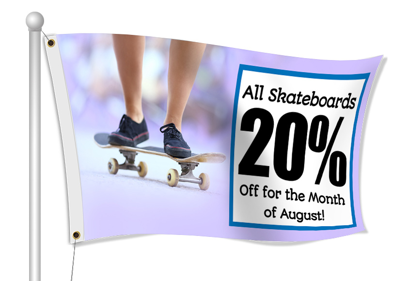 Skateboard Sale Flag | Banners.com