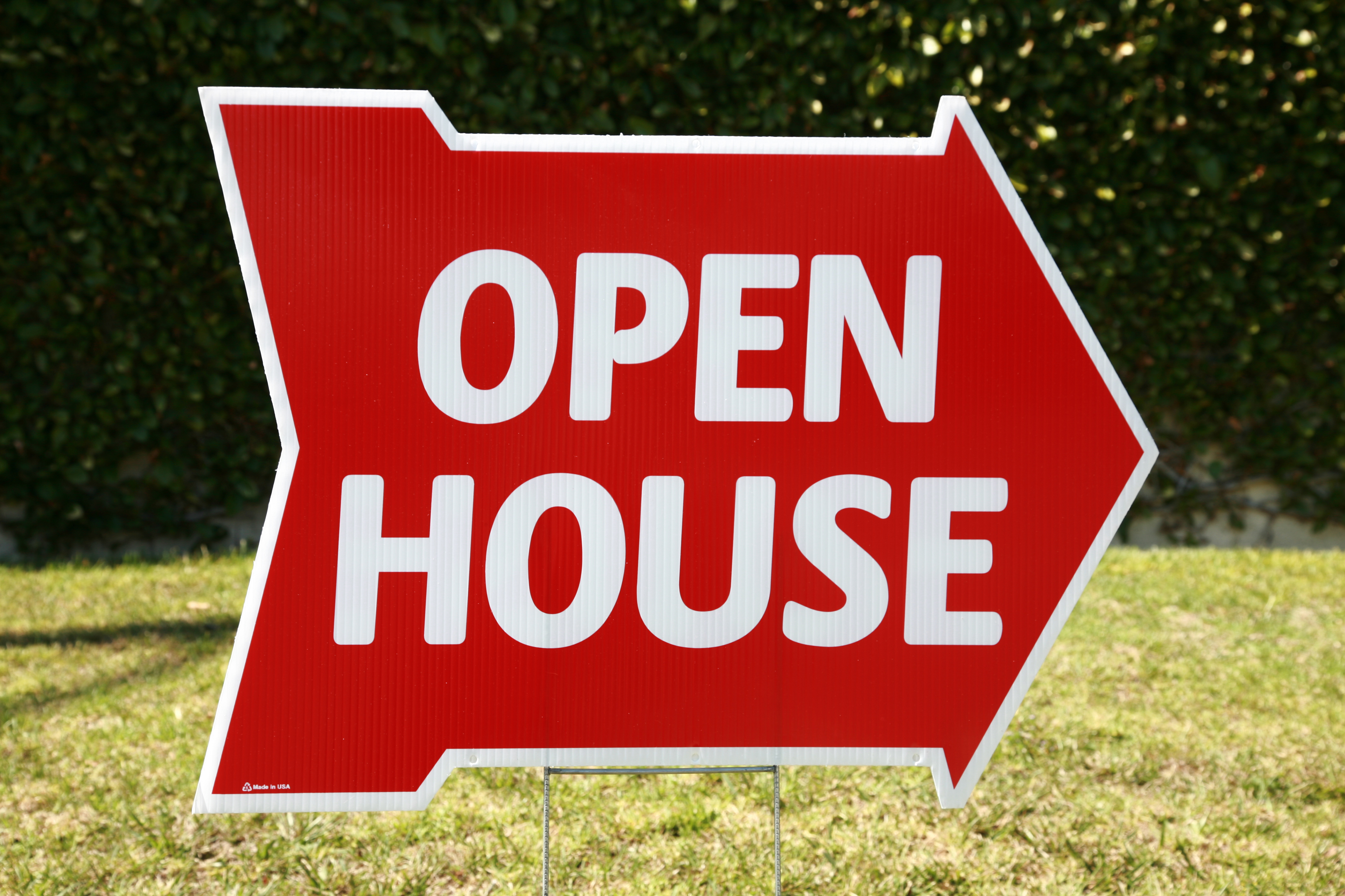 Open House Shaped Sign | Banners.com
