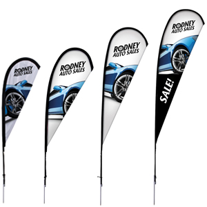 Tear drop sizes | Banners.com